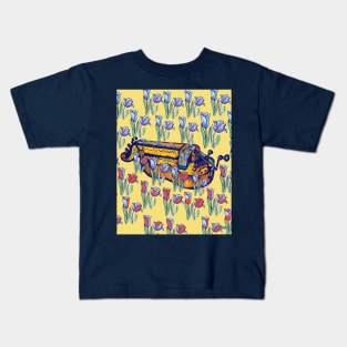 Hurdy-Gurdy with Tulips Kids T-Shirt